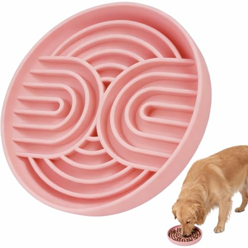 FAEDEER Slow Feeder Dog Bowls, Silicone Slow Feeder for Large & Small Dogs, Anti Choking Puzzle Dog Food Bowl with Non-Slip Base, Interactive Pet Slow Eating Bowl, Relieves Anxiety