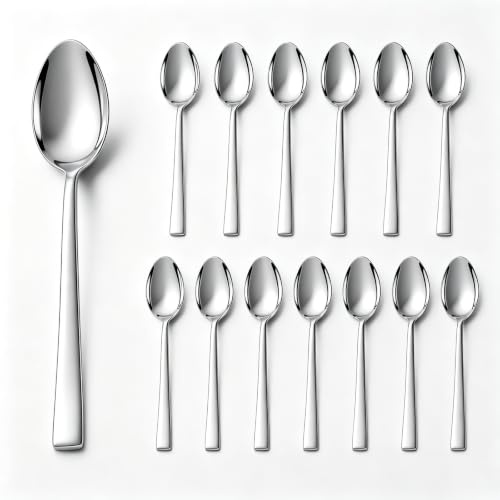 14 Uds Cucharas Café de Acero Inoxidable, 5,4 Pulgadas Juego Cucharillas Pequeñas para Postre, Pastel y Helado, Cucharas Espresso Demitasse para Hogar, Cocina o Restaurante, Apto Lavavajillas