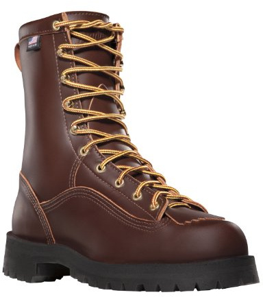 Danner Rain Forest 8” Waterproof Work Boots for Men - Full-Grain Leather with Breathable Gore-Tex, Comfort Footbed & Traction Heel Outsole, EH Rated, Brown - 11 EE