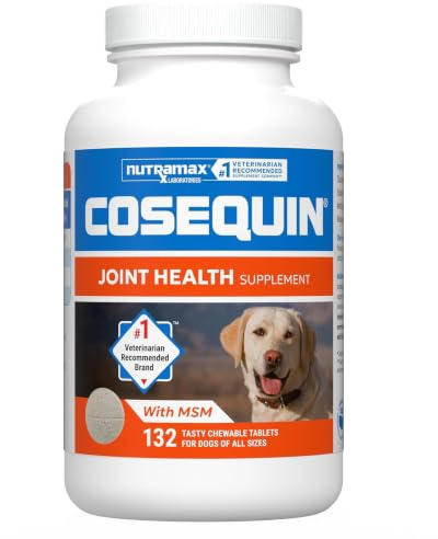Nutramax Cosequin for Dogs Joint Health Supplement, Contains Glucosamine for Dogs, Plus Chondroitin and MSM, Supports Healthy Joints, For All Breeds and Sizes, Chewable Tablets, 132 Count
