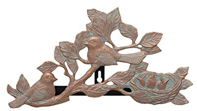 Whitehall Products Chickadee Hose Holder, Copper Verdi