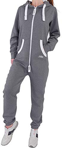 Finchgirl 26G13 FG18R Damen Jumpsuit Overall Dunkelgrau S