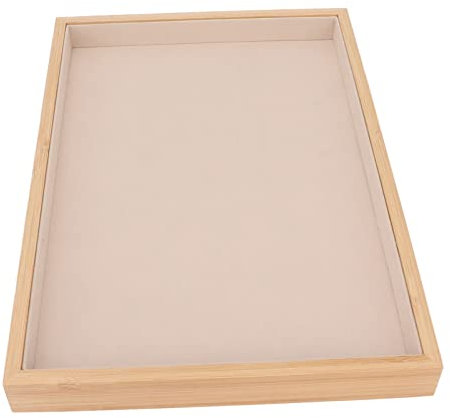 Vassoio per Gioielli in Legno, Organizer per Cassetti Vassoi Impilabili per Esposizione di Gioielli Orecchini Collane Bracciali