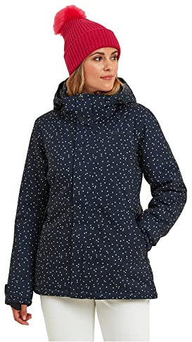 TOG24 Eva Womens Warm, Waterproof Ski/Snowboard Jacket in Durable, Windproof, Breathable Fabric, Insulating Eco-Filling, Helmet-Friendly Hood, Snow Cuffs, Snowskirt in Confetti Spot Design