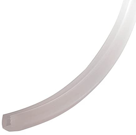 cyclingcolors guarnizione per schermo doccia vasca vetro 4mm 4.5mm in silicone traslucido Trasparente profilo porta scorrevole mobile mensola vetrina, lunghezza 1 metro