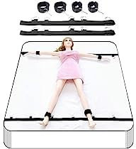 BDSM-Bettmanschetten-Set – Bondage – verstellbare Gürtel und Manschetten