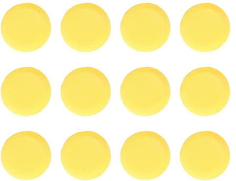 12 Stücke Malschwamm,Runde Schwamm Set,SchwäMmchen Schule,Für Handwerk & Hobbys, Künstlerschwamm Für Farbe, Ton, Keramik, Gesichtsbemalung, Haushalt & Töpfer Werkzeug(Gelb)