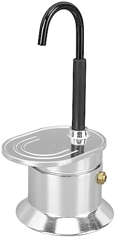 Acouto Moka Express Olla Moka de Aluminio para Estufa de Gas y Eléctrica Italiana para 3 Tazas Café Fuerte Tradicional