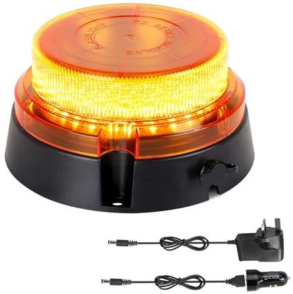 JMEST LEAD Wireless Led Beacon Lights,Rechargeable Strobe Warning Light, 48 LED Rooftop Safety Flashing Emergency Lights with Magnetic for Cars Trucks Vehicle