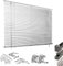 HUGG (28-KF) Alu-Jalousie Klemmfix ohne Bohren, Fenster-, Wand- und Deckenmontage, 80 x 220 cm (B x H), Silber