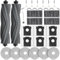 25 Accessoires pour DREAME L10s Pro Ultra Heat / L10s Ultra Gen 2 / X30 Ultra/MOVA E30 Ultra Robot Aspirateur. 2 Brosse Principale, 4 Filtres, 6 Chiffons, 6 Sacs à Poussière, 6 Brosses latérales