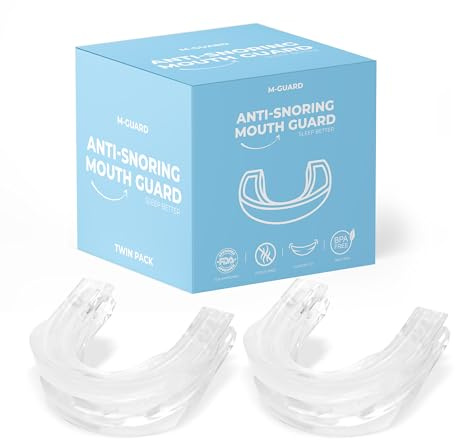 Anti Snoring Mouth Guard (2 Pack) - Adjustable Stop Snoring Aid & Mouthpiece for Reduced Snoring - Reusable Device for Men & Women