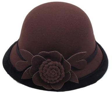 XUCZHAI Bowlerhatt för kvinnor, fyrverkeriehatt For, fiskarhatt, banketthatt, elegant varm och kall vinterhatt