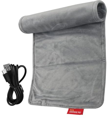 Termoforo Elettrico - Coperta Scaldante con Ricarica USB,Tappetino Riscaldante per Auto con Ricarica USB - per Schiena Gambe Braccia Ginocchio Addominale Sedia Divano Ufficio