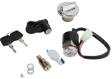 Kit Remplacement Contacteur D'allumage, Couvercle Réservoir D'essence Antivol Casque (2 Clés) Pour Dax Pour Skyteam 50cc 125cc Interrupteur Clé D'allumage Moto