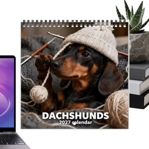 Kalender Att Hänga På Väggen Konstnärlig Schemaplanerare med Skrivyta | 2027 Djurkalender För Heminredning, Vardagsrum, Sovsal, Klassrum, Sovrum, Hotell, Butik, Möten, Tidsbokning Och