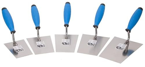 Kellen Maurerkellen Trapezkelle Putzkelle mit ergonomischen Soft-Griff, rostfrei, Länge 130mm