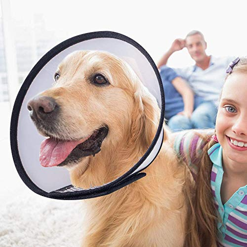 Mjukt husdjur återhämtning krage plast hund katt sår skyddande huvud kon, 1+, Färger
