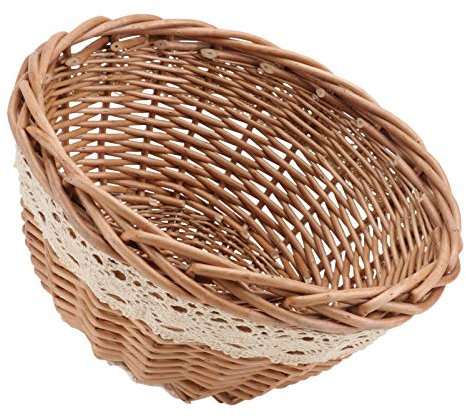 Cabilock 1pezzi Copertura Alimentare Rattan Intrecciato Confezione Da Legno Naturale Per Proteggere Cibi e Snack Da Polvere e Insetti Per Casa e Picnic