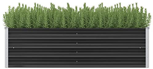 SKM Garten-Hochbeet Anthrazit 160 x 40 x 45 cm Verzinkter Stahl-731