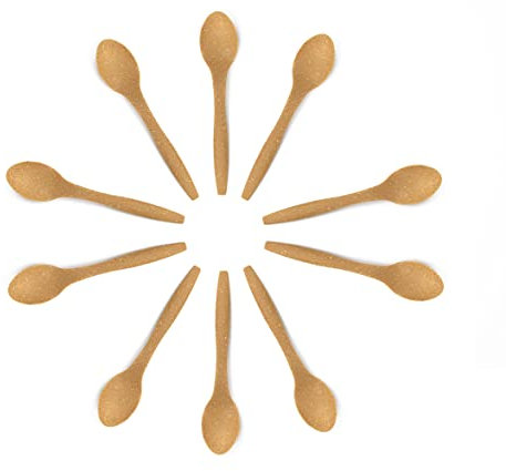 4R Reusable Teaspoons Box of 500 Wood Fibre & PP Dishwasher Safe
