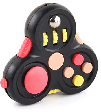 WeddHuis 11-in-1 Zappelspielzeug zur Entspannung und Stressabbau, Fingerspielzeug für ADS, ADHS, Autismus - geeignet für Kinder und Erwachsene in schwarz