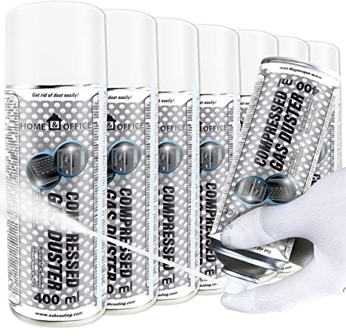AABCOOLING Home&Office Compressed Gas Duster Icke-ledande Sprej Till -50*C 400ml - Värdepaket - 7 st - Färglös Frysspray för Rör, Chok-Frysning Spray, för Frysning av Elektroniska Kretsar