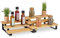 Relaxdays Especiero, Organizador Especias Extensible, Bambú, 11,5 x 32 x 24,5 cm, 3 Niveles, Mueble Cocina, Natural, 11.5 x 32 x 24.5 cm