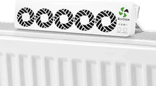 ecoCalm Heizkörper Ventilator Mono Set mit 5 Lüfter, Intelligenter Heizkörperverstärker Erhöhen die Effizienz der Heizung und Sparen Energie, Geeignet für Heizkörper wie TYP21, TYP22, TYP32