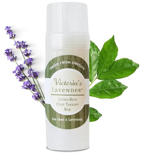 Victoria's Lavender Ultra Rich Foot Balm for Dry Cracked Feet - Heel Repair, Foot Softener Moisturizer with Lavender & Tea Tree Oil, Dry Feet Treatment & Care for Men & Women - Made in the USA - 2.5oz