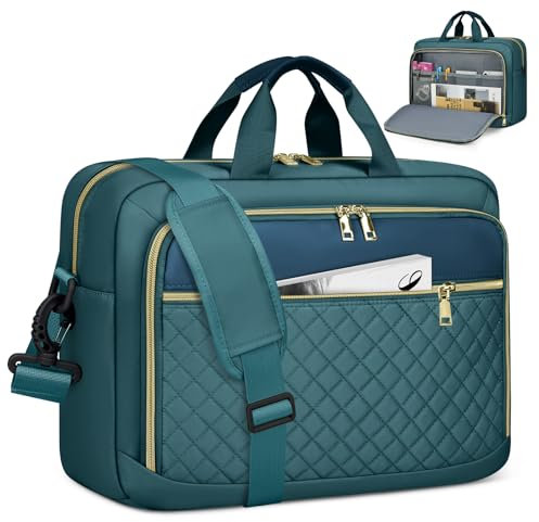 NEWHEY Bolsa para Portátil Mujer 17.3 Pulgadas Maletín Profesora Maleta Portadocumentos Grande Bolsa Ordenador Portatil Trabajo Maletin Oficina Bolso Universidad Bolso Enfermera para Viaje