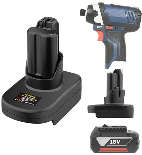 für Bosch GBA 18V Li-Ion auf Bosch 12V Akku-Adapter, für Bosch GBA 18V System Lithium-Akku auf Bosch 12V Lithium-Akkus umrüsten, Konverter BSC18BS12 Verwendung mit Bosch 12V Akku-Elektrowerkzeuge