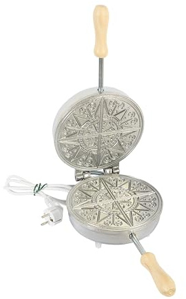 CBE elettrodomestici n. 8095100 Biscottiera elettrica Presentosa Tonda Sottile, 600 W, Alluminio per Uso Alimentare, Cromato