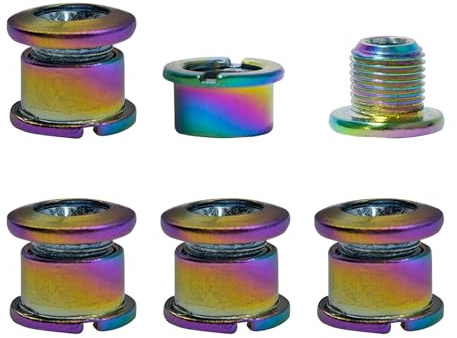 AOOOWER 5Pcs Road Bike Doppia Corona Bulloni Sostituzione In Acciaio Chainwheel Viti Per Biciclette Corone Esterne/Medio Enduring Acciaio Chainwheel Viti