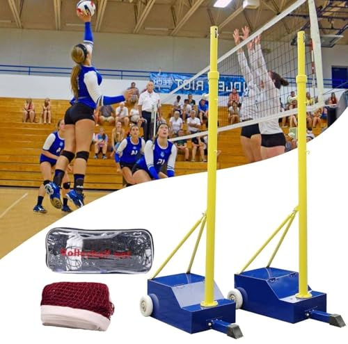 CUTANGELAR Ensemble De Filets Souples pour Volley-Ball Et Badminton. Facilement Réglable sur 4 Hauteurs (de 1,55 M À 2,10 M), pour Jouer Au Volley-Ball Et Au Badminton en Intérieur Et en Extérieur.