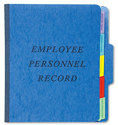Pendaflex SER1BL Personnel Folders, 1/3 Cut Top Tab, Letter, Blue
