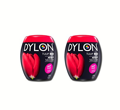 New Dylon Maschinenfärbemittel, 350 g, Tulpenrot, 2 Stück