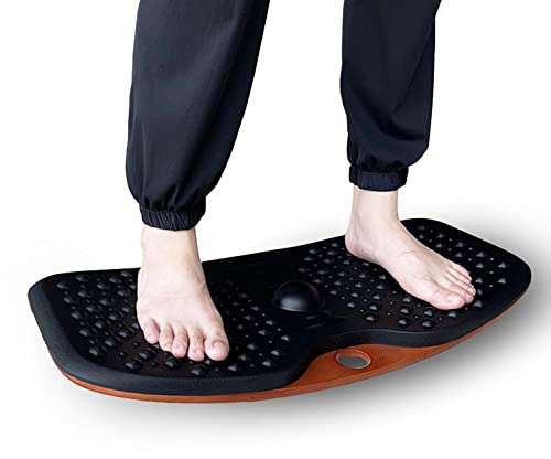 ZEALTOP Standing Desk Anti fatigue Balance Board standing desk mat wobble board Rocker Board Comfort Mat for Office (Large Size)