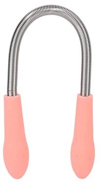 Ansiktshårborttagning i Rostfritt Stål, Spring Ansiktsepilator Övre Läpp Haka Kinder Hår Epilator (orange)