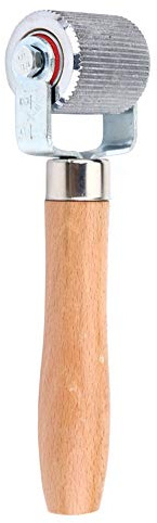 TKSE Outil De Réparation De Pneu De Correction, Outil De Réparation De Rouleau De Roulement à Billes De Piqueur De Réparation De Pièce De Pneu De Poignée En Bois De Roue De Voiture(L)