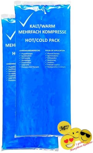 ManyMore, 2 compresse fredde, 12 x 29 cm, con 1 gomma ManyMore ## compresse refrigeranti