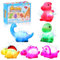 6Pcs Jouets de Bain Dinosaure, Jouets de Baignoire Dinosaure avec Lumières,Jouets de Bain Jouet Bebe 1 an 2an avec LED Lumière Jouet, Jeux Bain pour Bébé Dinosaure Cadeau pour Enfant