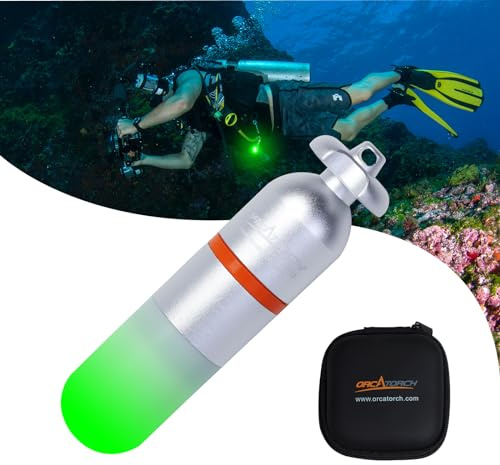 ORCATORCH SD01PRO Scuba Tank Light Dive Beacon for Night Diving, Green