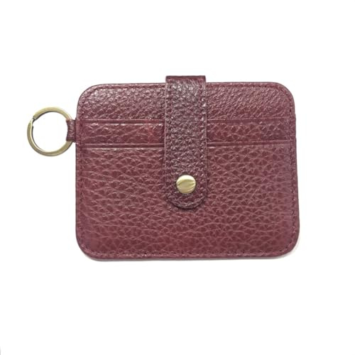 Leisofter Porte - Cartes Multifonctions en Cuir pour Hommes, Porte - Monnaie pour Hommes, Housse de Carte de crédit pour Hommes, Mini Portefeuille, Portefeuille Slim avec Porte - clés