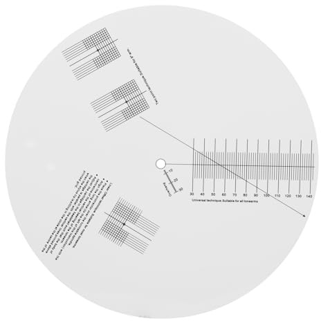 Piatto girevole in acrilico per allineamento cartuccia fonografo goniometro tappetino per allineamento cartuccia fonografo tappetino antiscivolo piastra di calibrazione record LP per accessori