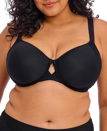 Elomi Women's Nerina Everyday Underwire Molded Spacer T-Shirt Bra Spacer Bra, Black, 34H
