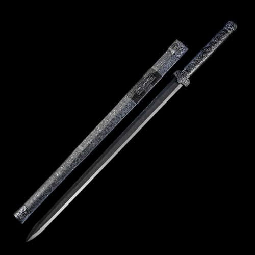 HJHUUA Spada Cinese in bambù Naturale da 107,5 cm,bokken Fatto a Mano,Spada Dritta in Legno per Regali,Cosplay,Oggetti di Scena,Feste,Allenamento