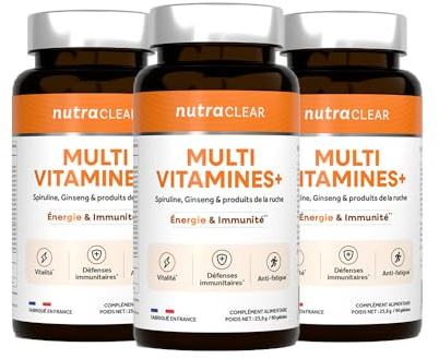 Nutraclear - Multivitaminas + : 3 Meses De Tratamiento - Pack Salud MP - Tratamiento de 3 meses: 22 principios activos: vitaminas, minerales, plantas y productos de la colmena