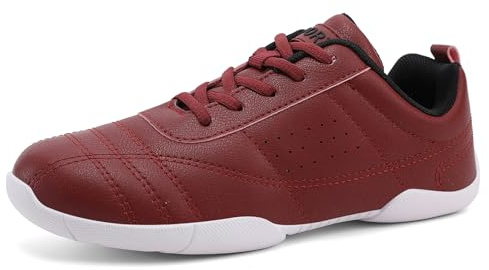 FLIOZY Cheerleading-skor för flickor och kvinnor – vita lätta dans- och sneakers med snörning – perfekta för tävling, träning, jazz och aerobics