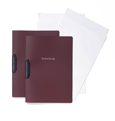 Durable Bewerbungsset Duraswing Job, 2 Bewerbungsmappen mit 2 Versandtaschen, dunkelrot, 999107391